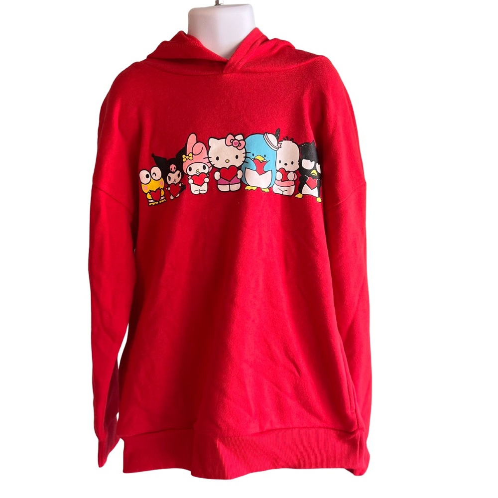 Hello kitty and friends kids  medium red Hooded Shirt